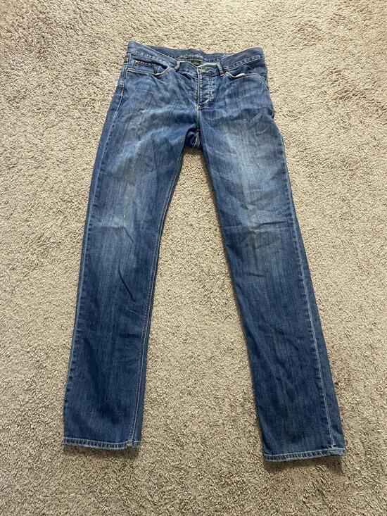 Eddie Bauer Denim - Eddie Bauer Jeans Womens 6 Blue Boyfriend Mid Rise Relaxed Button Fly Denim